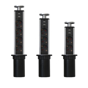 Toma de corriente empotrada con orificio de mesa universal, enchufe emergente multifunción inteligente con 2 puertos USB - Product Image 1