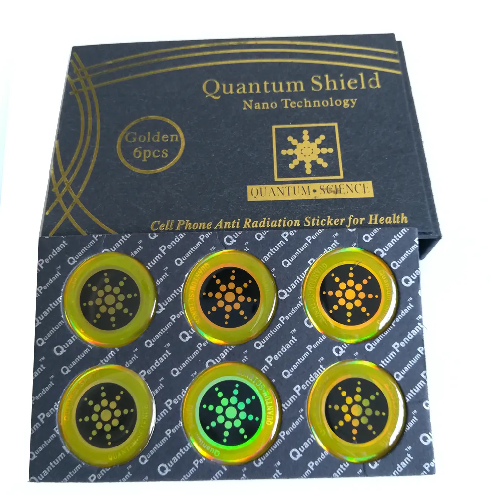 6 pack golden bulk order wholesale price quantum shield emf protection sticker