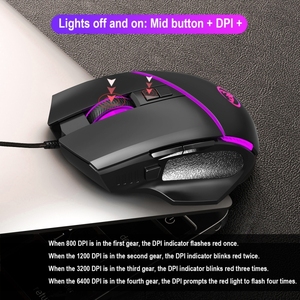 HXSJ Portable Mobile Game One Hand Wired <strong>Keyboard</strong> and <strong>Mouse</strong> Kit Gaming <strong>Keyboard</strong> <strong>Mouse</strong> Combos for Tablet <strong>Computer</strong> - Product Image 6