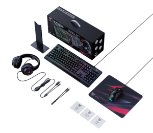 5 in 1 Combo Gaming Set <strong>Computer</strong> <strong>Mouse</strong> and Gaming <strong>Keyboards</strong> Headset and Headphone Stand Gaming <strong>Mouse</strong> Pad Combos - Product Image 1
