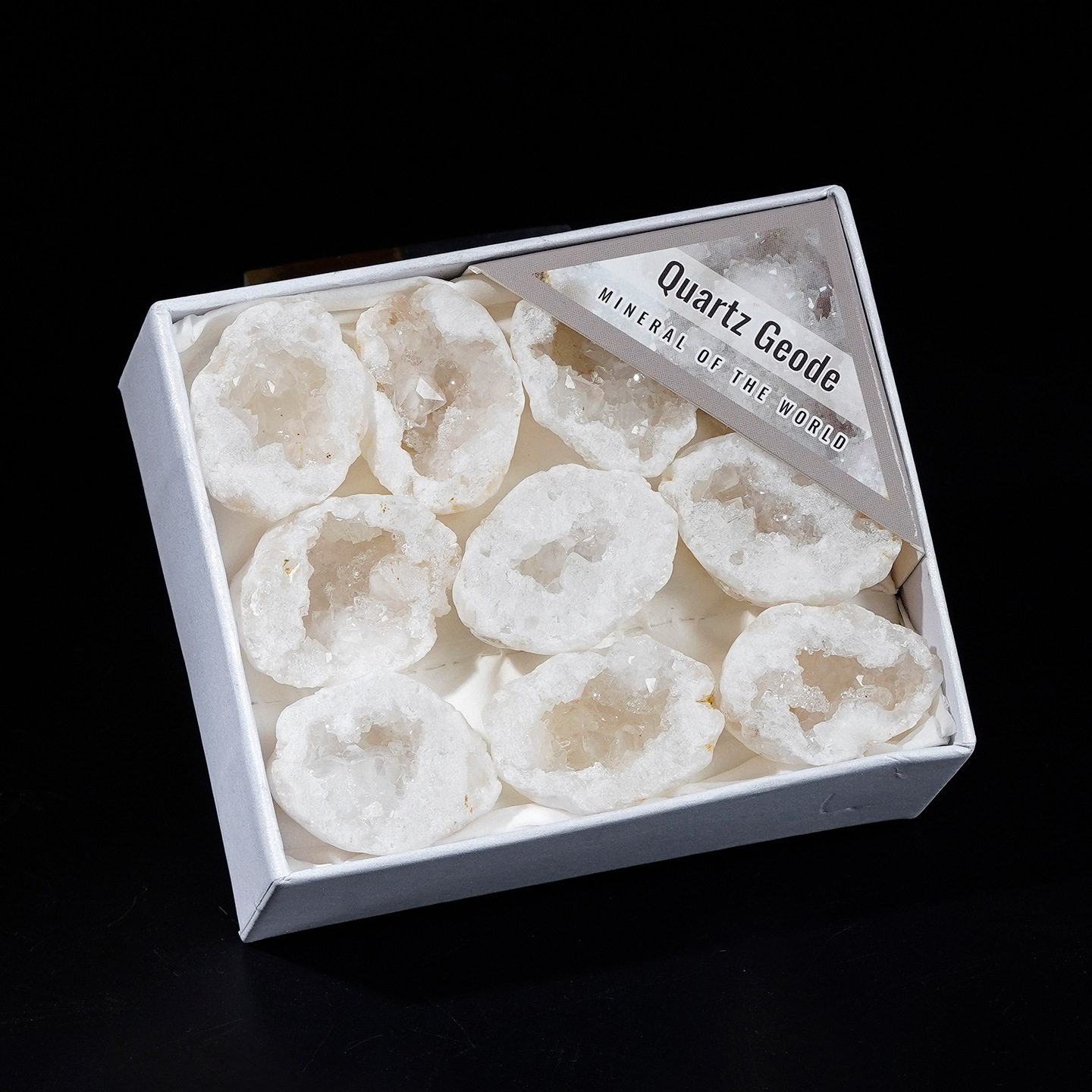 Piccola confezione regalo bianca per tagliare agata cava