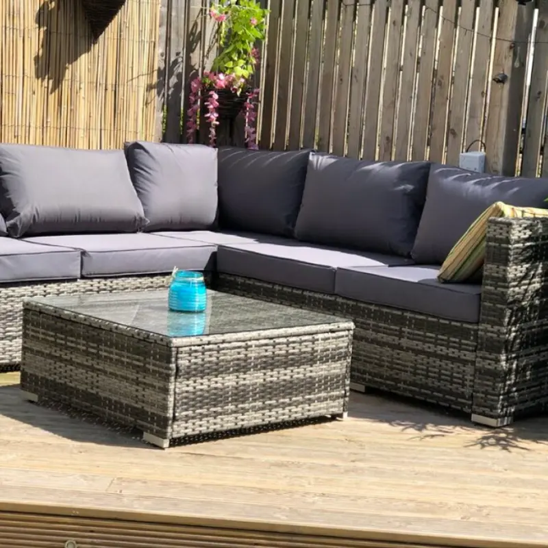 New design garden sofas outdoor furniture wicker sectional rattan aluminium outdoor sofa set