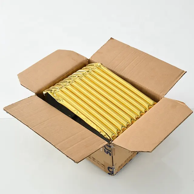 Bolla di riempimento di cartone imbottito imballaggio protettivo per il trasporto gonfiabile colonna d'aria foglio di alluminio di assorbimento degli urti in oro