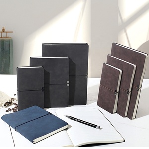 Custom B5 A6 A5 Soft Cover Leather <strong>Notebook</strong> <strong>With</strong> <strong>Elastic</strong> Band Customised Planner Journal <strong>Notebook</strong> <strong>With</strong> Slim <strong>Elastic</strong> - Product Image 1