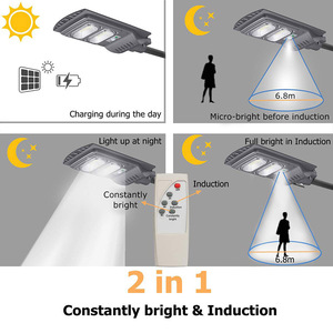 ABS 90w led güneş fener direği hepsi bir sokak lambası 12 saat yedek - Product Image 5