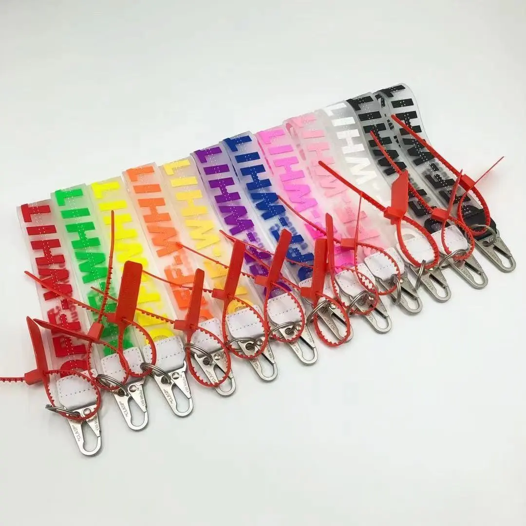 Wholesale PVC Key Chain Rubber Wrist Strap Off Keychain Lanyard Keychain for Clothes