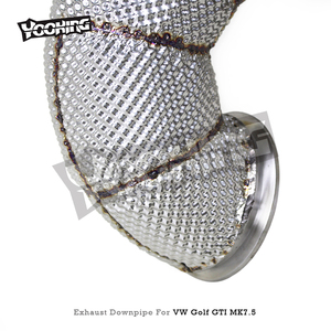 Custom <strong>Header</strong> Downpipe for VW GOLF <strong>7</strong>/<strong>7</strong>.5 MK7/MK7.5 GTI 2.0T 2014-2020 Free Flow Heat Shield Straight Down Pipe Exhaust Muffler - Product Image 3