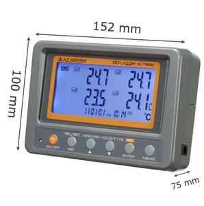 Termómetro térmico AZ88599 de 4 canales K, termopar y termistor, registrador de datos de temperatura con relé - Product Image 2