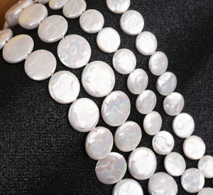 12-25MM Coin Pearls Shell Pearl DIY Material Wholesale Loose Baroque Pearl <strong>Beads</strong> for Jewelry Making - Product Image 1