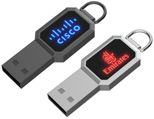 新款2025 Cle u盘定制u盘带发光二极管灯标志8gb 16gb 1GB拇指悬垂车载钥匙闪存批发 - Product Image 5