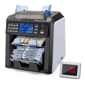AL-950 Dual CIS Two Pocket Mixed Denomination Bill Counter Currency Sorter <strong>Note</strong> <strong>Counting</strong> <strong>Machine</strong>