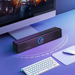 2025 profesyonel taşınabilir USB kart kablosuz ses BT hoparlör yüksek kaliteli ses ile bilgisayar masaüstü için LED ışık ses çubuğu - Product Image 6