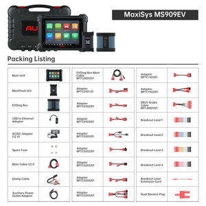 Autel MaxiSYS MS909EV Programación Codificación Sistema de alto voltaje Análisis de paquete de batería Herramienta de diagnóstico de escáner OBD2 automotriz
