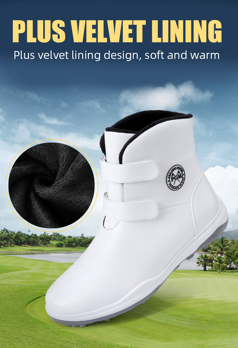 PGM XZ196 ladies high top golf shoe spike less waterproof golf shoes