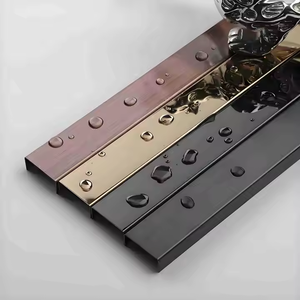 Dải thép không gỉ trang trí cạnh kim loại đúc cho tường gạch hồ sơ thép không gỉ Vàng Titan <span class=keywords><strong>TRIM</strong></span> rãnh hình chữ U - Product Image 6