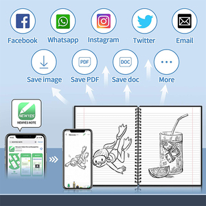 NEWYES Digital Note Pad A5 Cloud-Speicher Magic Rocket Book Cuaderno Inteli gente Wieder verwendbares Smart Reusable Notebook mit App - Product Image 5