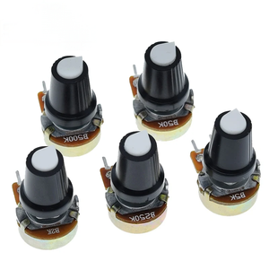 WH148 1K 10K 20K 50K 100K 500K Ohm 15mm 3 Pin lineare conico potenziometro resistore per Arduino con tappo bianco AG2 - Product Image 4