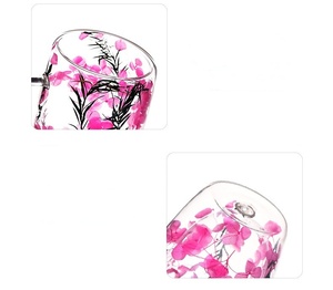 450ml Creative Flower Plant Double-layer Glass <strong>Cup</strong> with Handle Coffee <strong>Cup</strong> - Product Image 3