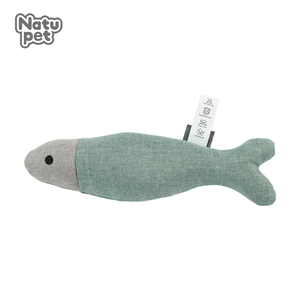 Juguete de hierba gatera de peluche de diseño personalizado con forma de pez OEM/ODM juguetes masticables de simulación de lino para gatos con hierba gatera para gatos y gatitos jugando a masticar - Product Image 5