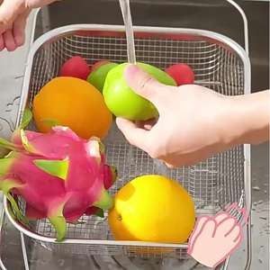 Thép không gỉ drainer giỏ bồn rửa nhà bếp mở rộng <span class=keywords><strong>WASHLET</strong></span> drainer giá đa chức năng bộ đồ ăn và đũa cống giá - Product Image 4