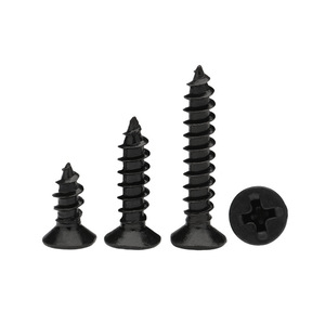 Black KA Phillips Flat Head Steel Self-Tapping <strong>Screws</strong> <strong>M1</strong> M2 M2.3 M3 Black Oxide Finish Metric Measurement for Electronic Small - Product Image 4