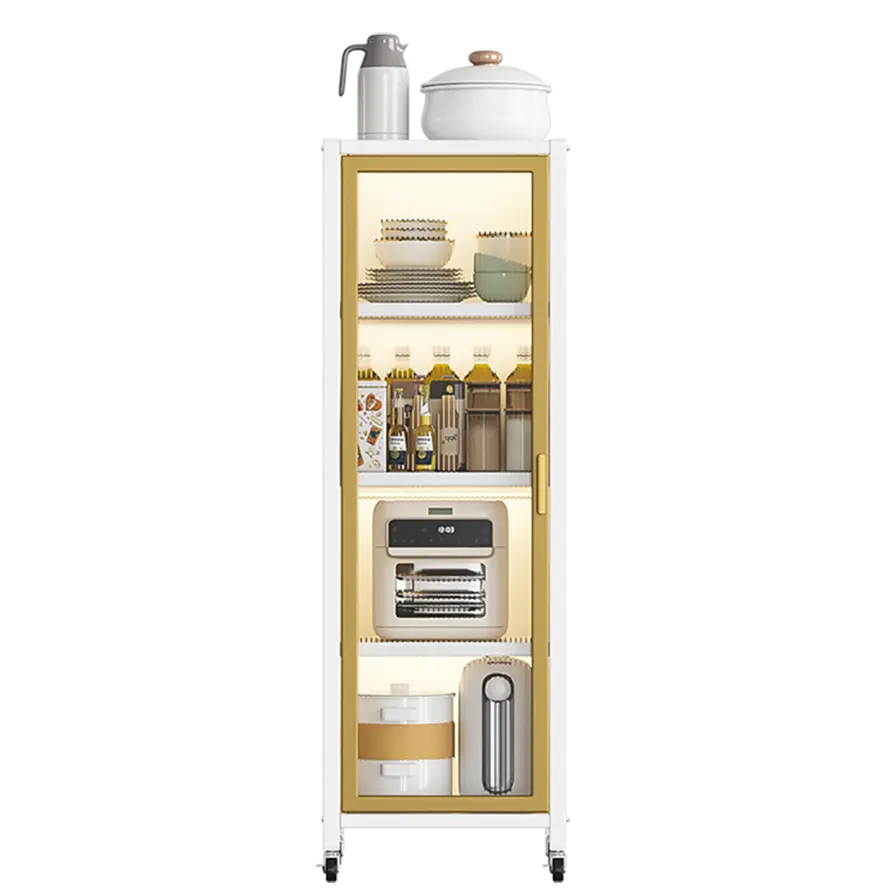 Armadio di stoccaggio alto armadi stretti Freestanding cucina dispensa con porta scaffali per la cucina soggiorno camera da letto