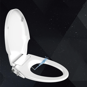 Çift meme bide tuvalet klozet kapağı Modern tasarım kolay kurulum olmayan elektrikli soğuk su yumuşak yakın banyo için uzatılmış - Product Image 2