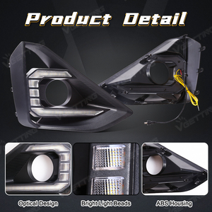 フロントフォグライトカバーLED DRL Isuzu DMax 2024 2025昼間ランニングライトターン信号ヘッドライト12V - Product Image 2