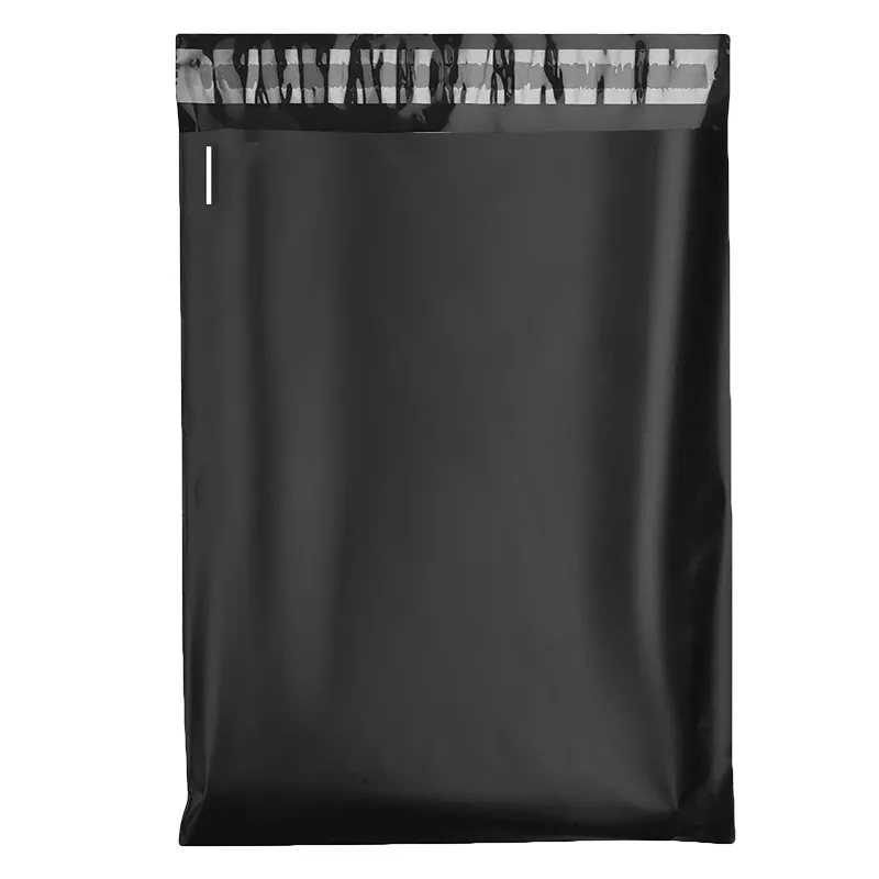 مصنع مخصص شعار الفاخرة ماتي الأسود Polymailer مخصص حقيبة شحن بولي الارسال بالجملة