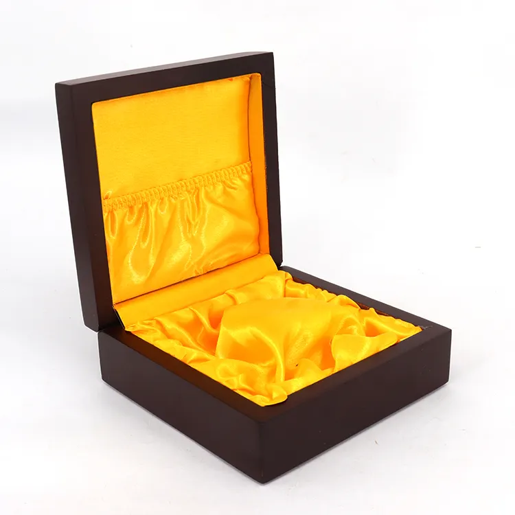 Embalaje cuadrado fino pequeño, regalo con bisagras, decoración de joyería, tapa de almacenamiento, presentación, joyería de madera, caja de madera de lujo
