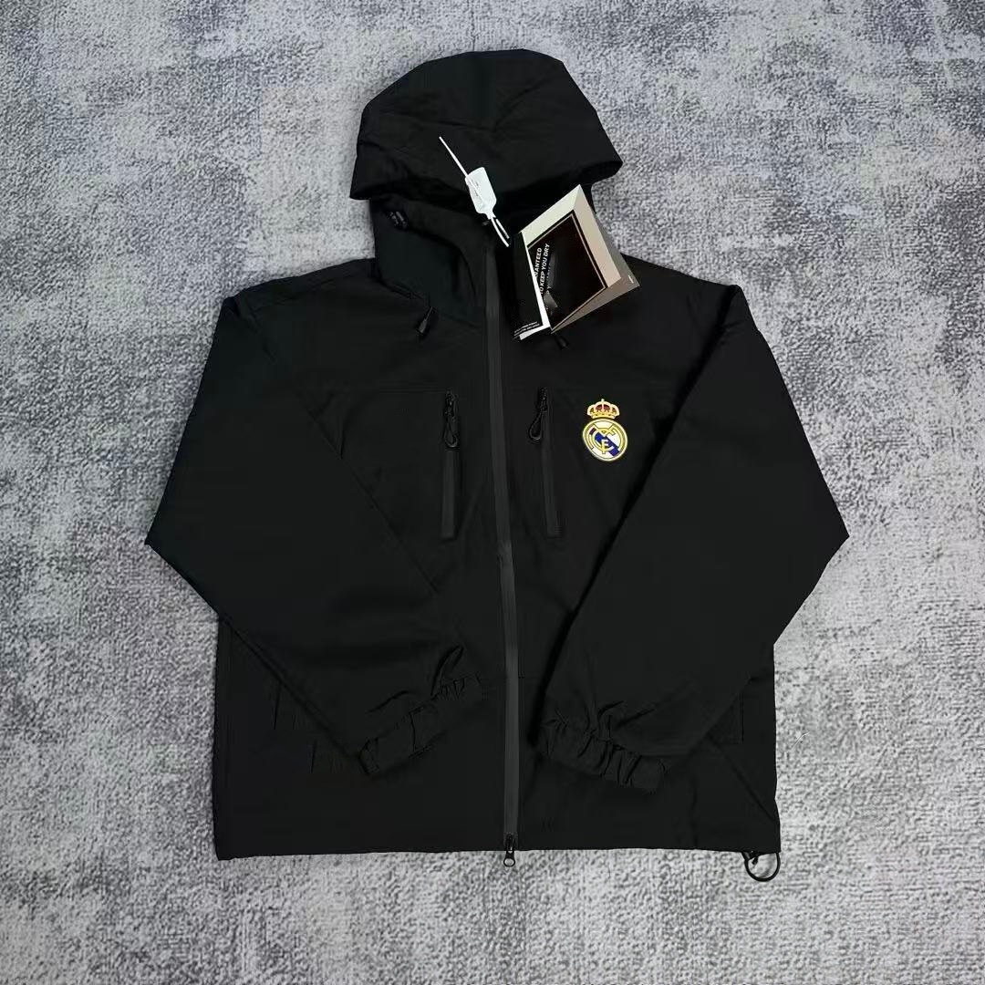 Real Madrid Windbreaker Black