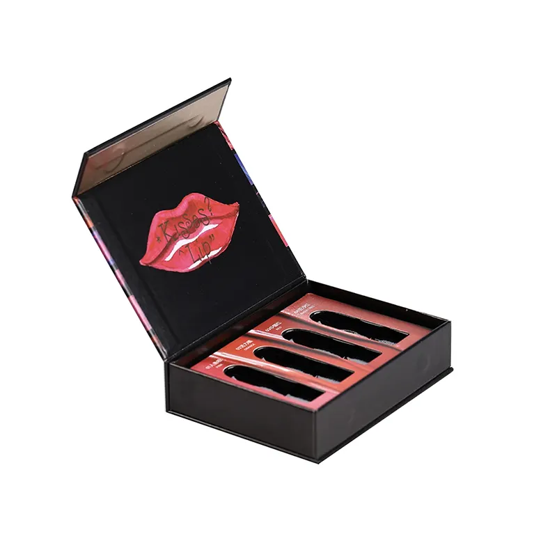 Boîtes cadeaux d'emballage personnalisées de luxe pour maquillage cosmétique rouge à lèvres