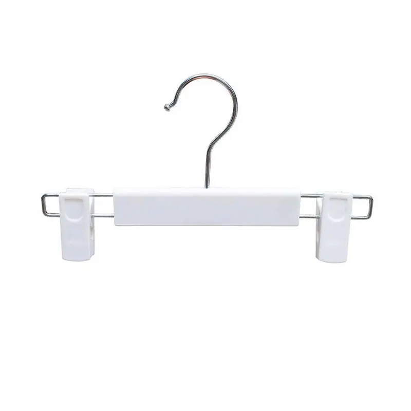 LEEKING Customized Clothes shop space saving white children's pants rack with plastic clips