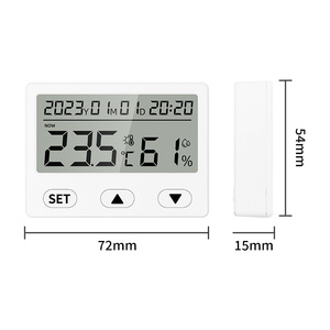 Smart Thermometer <strong>Hygrometer</strong> with <strong>Large</strong> LED Screen Digital Temperature Humidity Monitor with Calendar Clock for Home Indoor Use - Product Image 6
