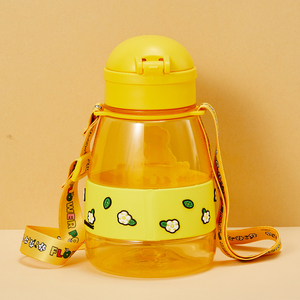 MINISO <strong>Minion</strong> Series 800mL Pop-Top Backpack Water Cup Made of Food-grade PP Safe and Durable Tableware <strong>Wholesale</strong> and Customization