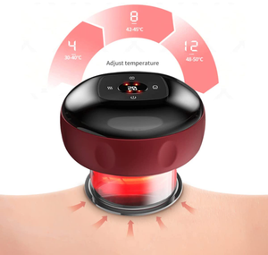 <strong>One</strong>-Click Pressure Relief Electric Cupping <strong>Therapy</strong> Set 12 Massage Modes Heating <strong>Therapy</strong> Electric Scraping Cupping Massage Tool - Product Image 1