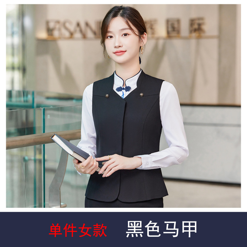Black single-piece vest for women