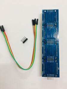 MAX7219 modulo a matrice di punti microcontrollore 4 In un Display con linea 5P LED rosso/blu/verde display vendita calda