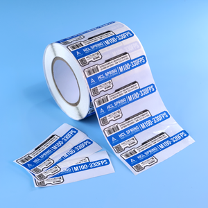 <strong>Custom</strong> Printed Variable QR Code Serial Number Barcode <strong>Labels</strong> PVC Vinyl Packaging Stickers <strong>Label</strong> Roll Waterproof Frosted Finish