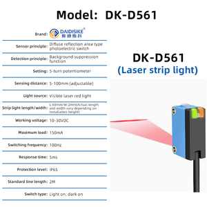 Sensor de contraste analógico fotoeléctrico sensores fotoeléctricos distancia 5cm ~ 30cm Sensor fotoeléctrico de reflexión difusa analógica - Product Image 5
