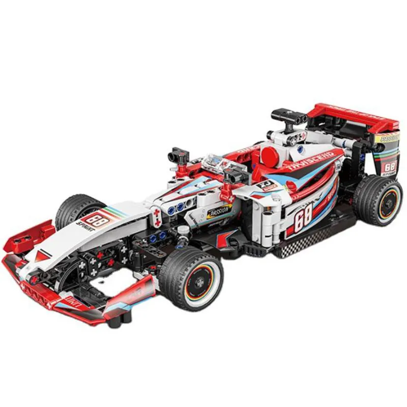 2023 yeni varış 607 adet F1 araba yarışı oyuncak inşaat blokları araç modeli tuğla DIY oyuncaklar