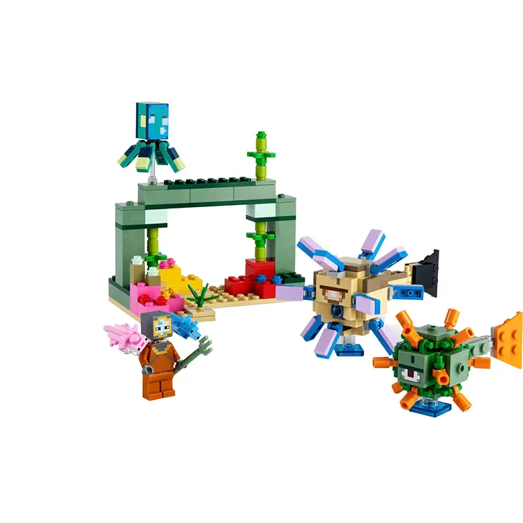 Personalizado Nova Cena 4 em 1 Blocos de Construção Super Mario dedo bloqueia brinquedo Rei Legal e devorando flores tijolo brinquedos fo