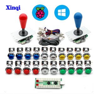 <strong>Arcade</strong> Cabinet DIY Kit, Zero Delay Encoder, Chrome LED Push to Lighting up Buttons, Copy SANWA Joystick, <strong>USB</strong> to PC <strong>Raspberry</strong> <strong>Pi</strong> - Product Image 1