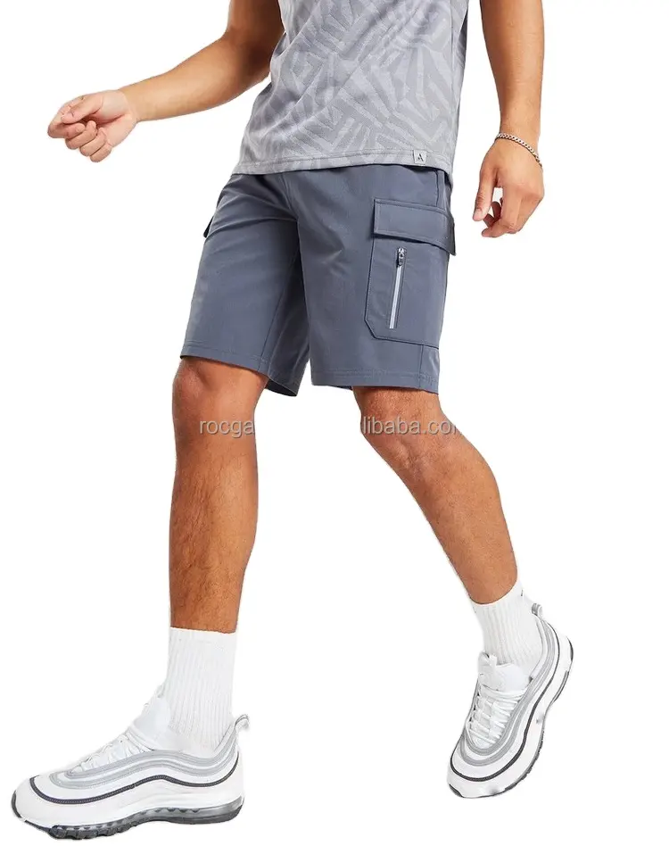 Novo OEM Streetwear Running Shorts Custom Nylon Cargo Mens Plain Athletic Gym Shorts