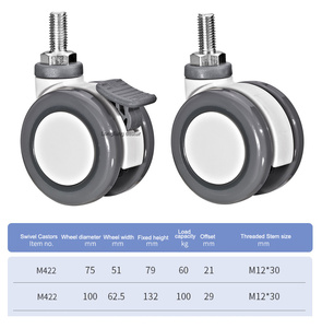 Fabricante personalizado Distribuidor Premium Hospital Cama de enfermería Sin ruido Silencioso Hospital Camas médicas Rueda de ruedas de bloqueo de dirección - Product Image 2
