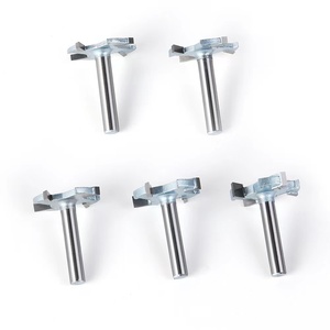 L-N320 1/4 "e 6mm Shank 4 Borda Tipo T Slotting Cutter Ferramenta de Carpintaria <span class=keywords><strong>Router</strong></span> Bits Para Madeira Industrial Grade Milling Cutter