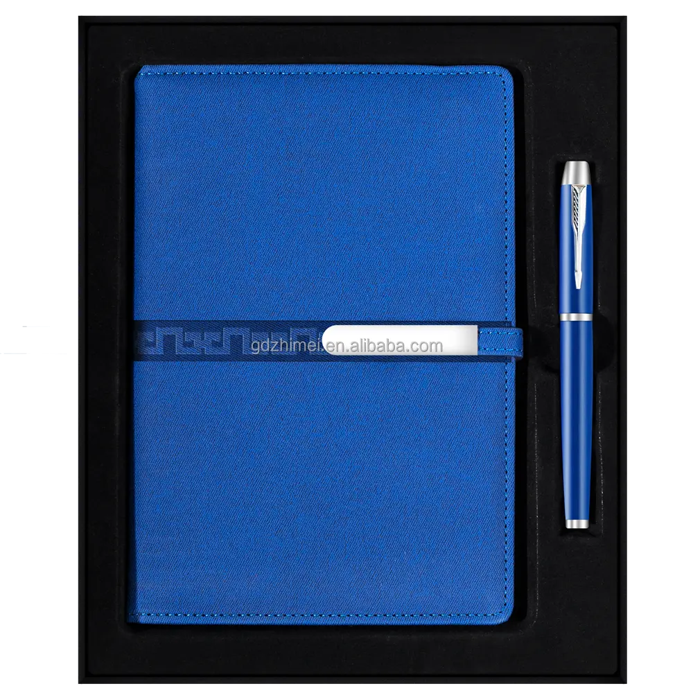 Cuaderno de cuero PU con logotipo personalizado, caja dura de bolígrafo, paquete de accesorios médicos de oficina, regalo
