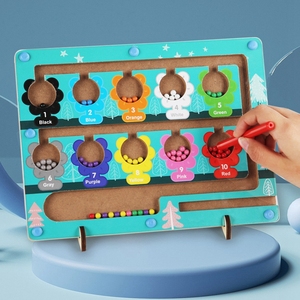 HOYE-tablero de conteo magnético de Color y número para niños, laberinto de juegos a juego, actividades para niños pequeños
