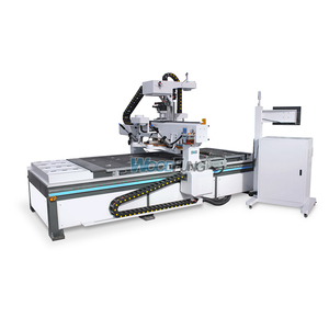 Máquina enrutadora CNC industrial con cambiador automático de herramientas y sistema de control LNC