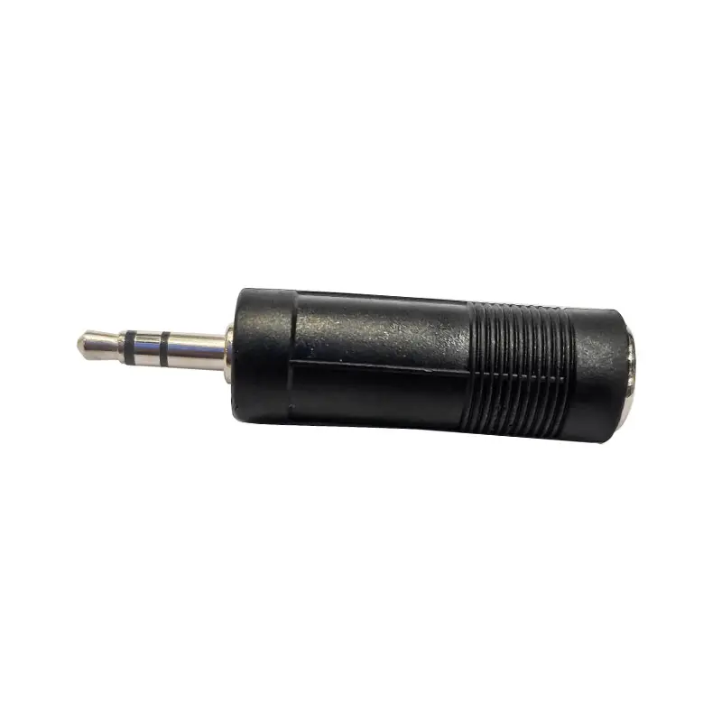 Adaptador estéreo de 1/4 a 3,5mm adaptador de auriculares de 1/4 pulgadas hembra a 1/8 pulgadas macho Mini Jack Aux convertidor-Negro
